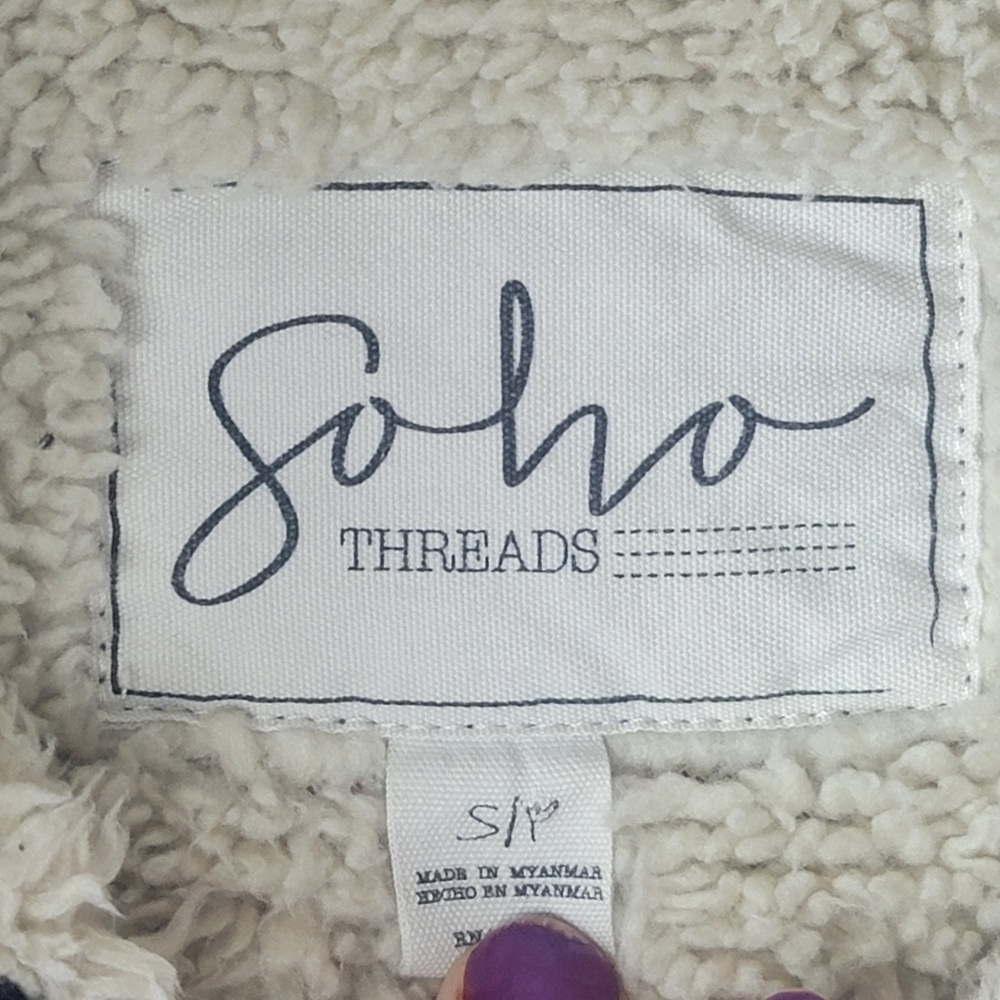 Soho Threads Shacket Red Plaid Sherpa Lined Pocke… - image 6